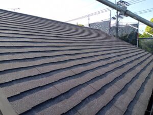 筑紫野市　スレート屋根塗装工事　高圧洗浄作業　完了