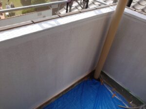 福岡市外壁塗装工事　下塗り　日本ペイント　パーフェクトフィラー　完了