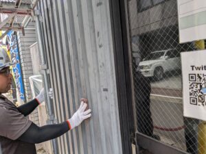 福岡県外壁塗装工事　下地調整作業